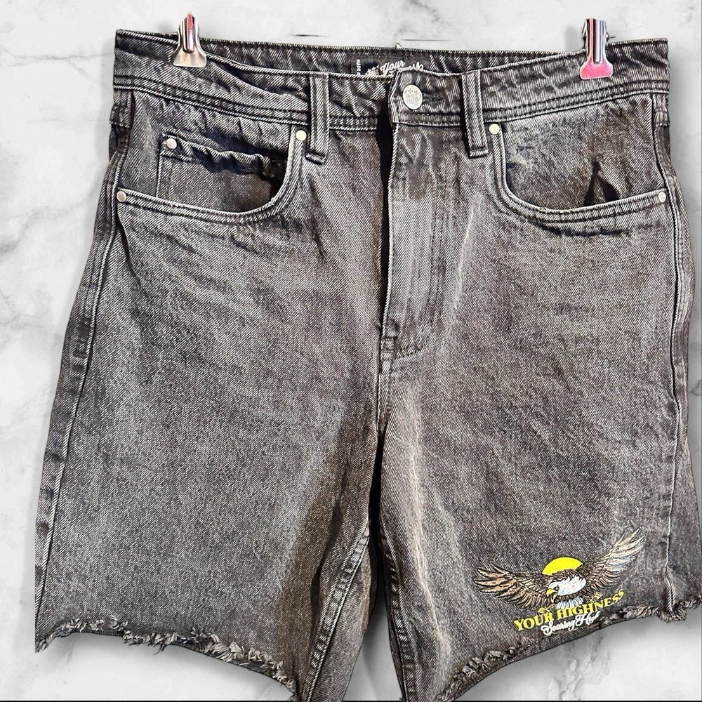 Your‎ Highness Men's Black Denim Shorts Size 30 Soaring High 420